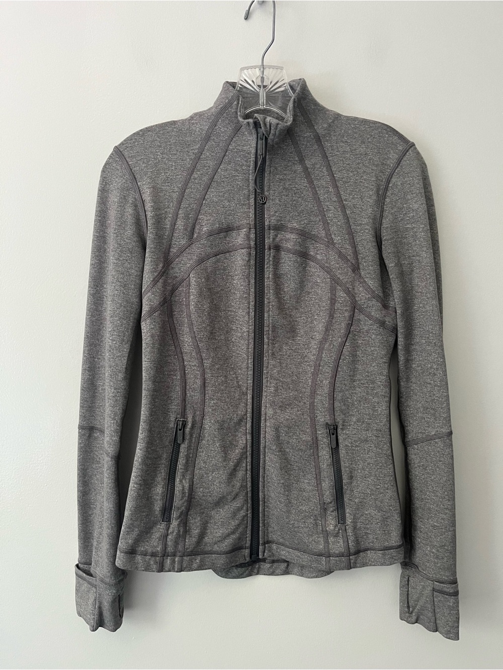 Lululemon Define Jacket Luon Heathered Gray Full Zip Athletic Gym 6
